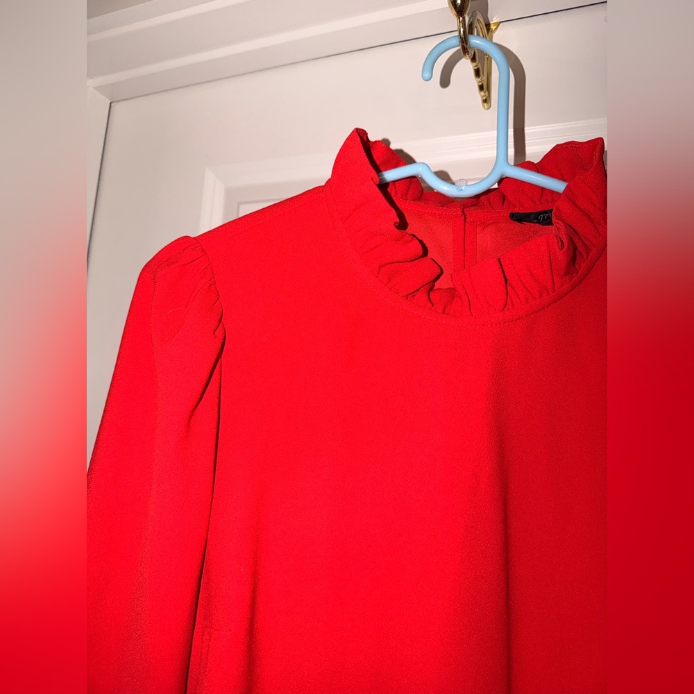 J. Crew Scarlet Ruffle Blouse - Picture 4 of 10